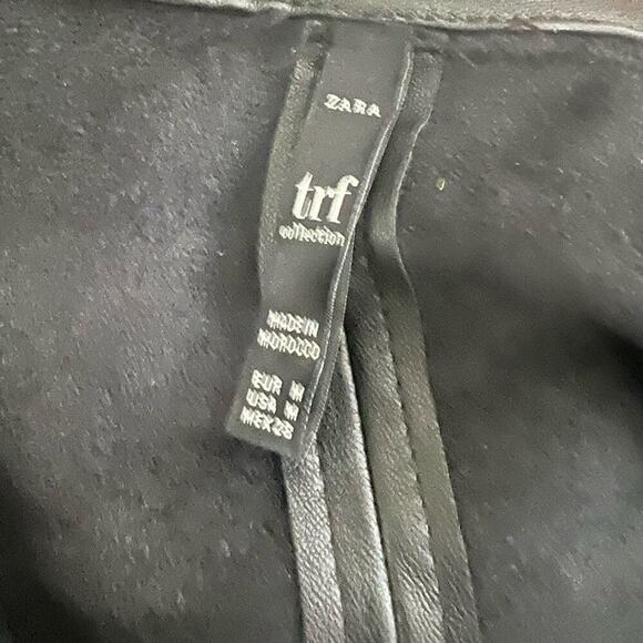 ZARA TRF COLLECTION FAUX LEATHER SHIRT DRESS SIZE M - Picture 5 of 8